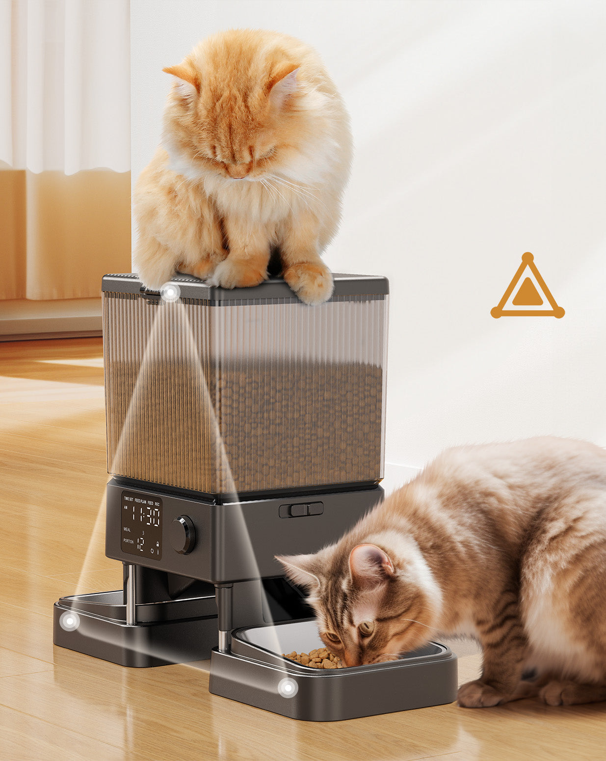 Oneisall 自动食物碗 PFD-002 CW15006 - 食物碗 - 自动食物分配器 - 猫和狗 (翻新)