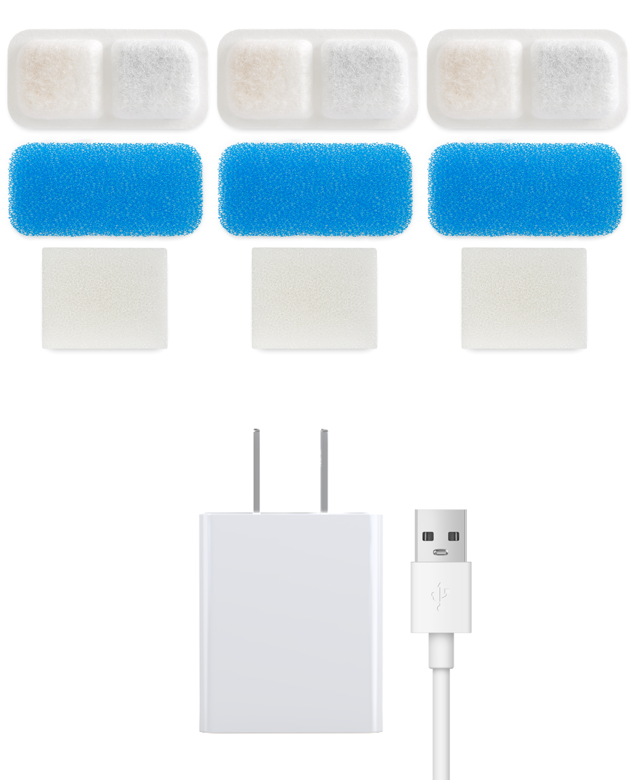 Oneisall 饮水机过滤器补充装 PWF-001 PJ17021 - 2L饮水机 - 水碗 - 猫和狗
