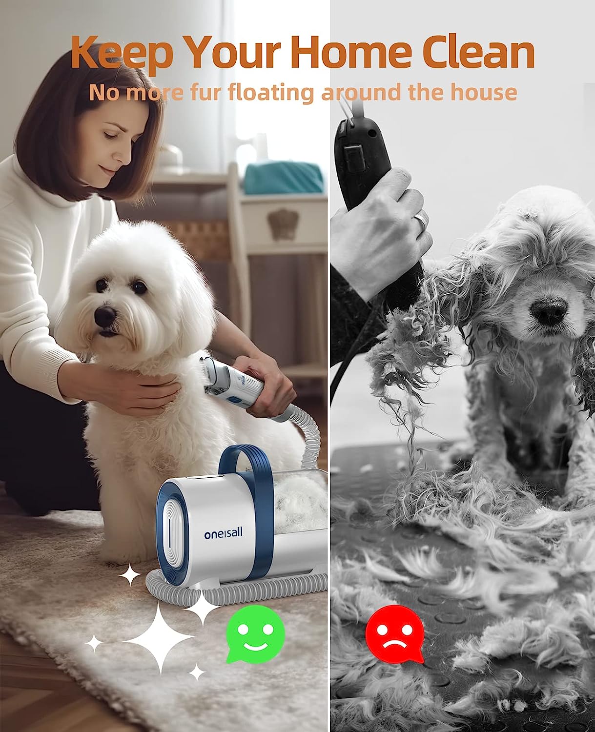 Oneisall多功能7合1宠物吸毛器