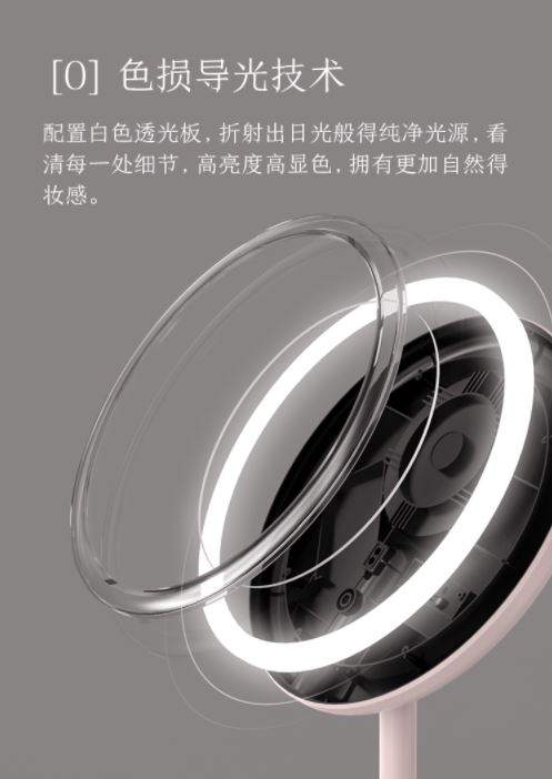 京东京造LED台式化妆镜 💄妆点精致无死角闪亮每一寸肌肤🌸(左右旋转非180-360度)