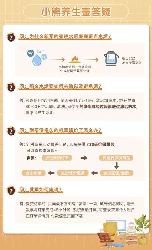 小熊(Bear)1.5升养生壶保温花茶壶 带滤网 YSH-A15W6