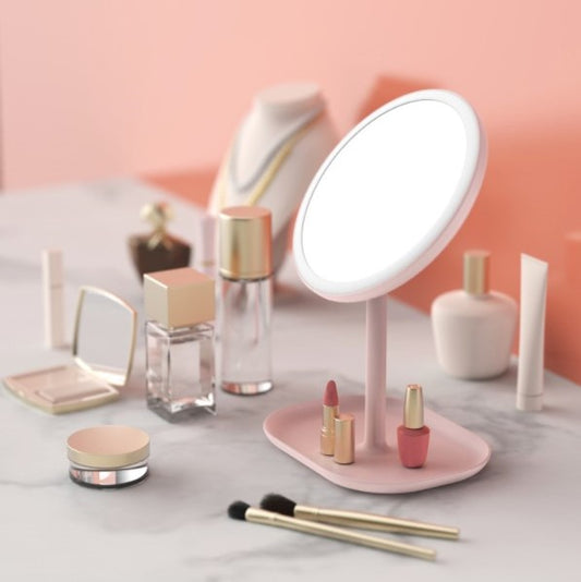 京东京造LED台式化妆镜 💄妆点精致无死角闪亮每一寸肌肤🌸(左右旋转非180-360度)