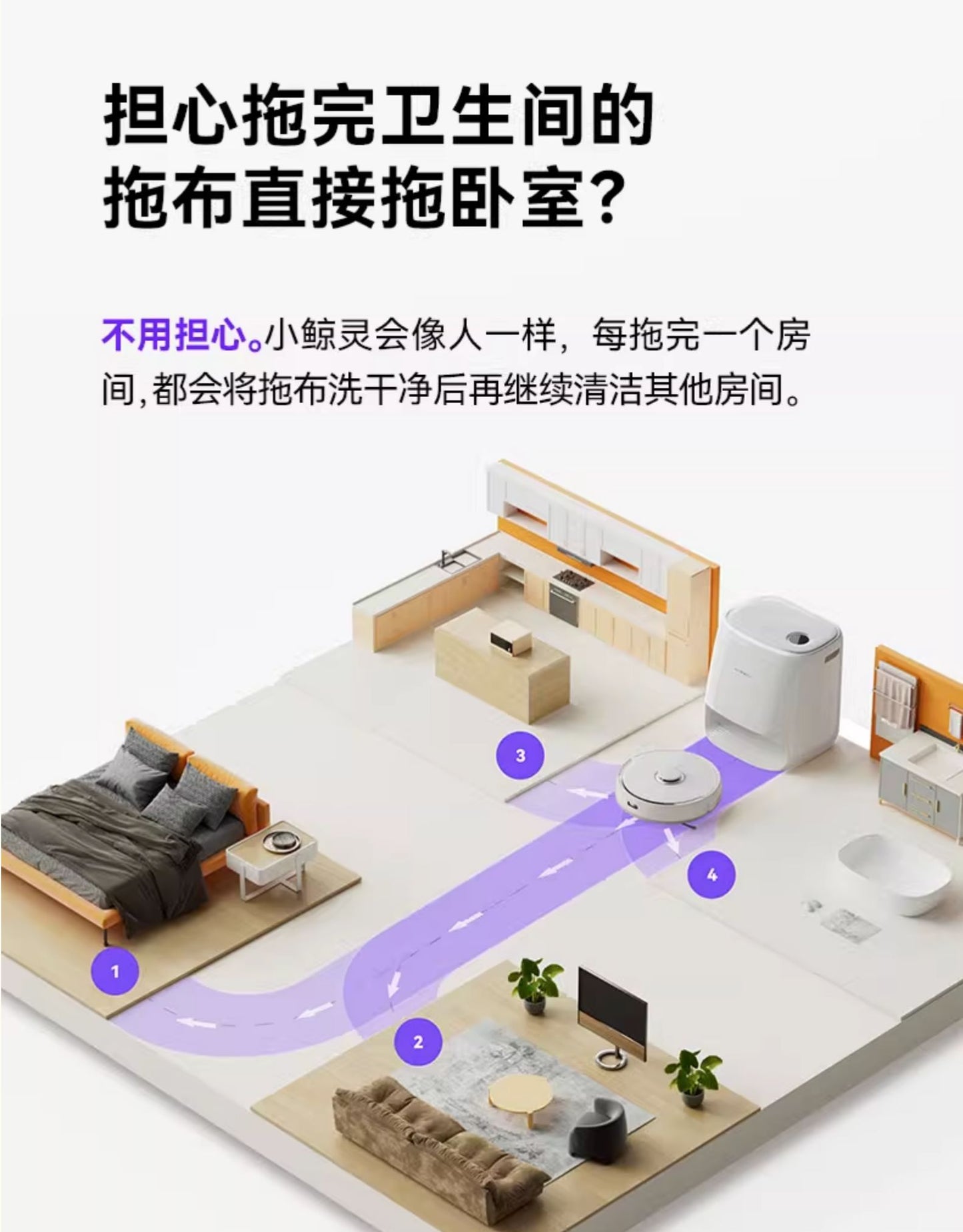 Narwal Freo 云鲸J3 小鲸灵扫拖机器人自识脏污自动洗拖布扫拖一体