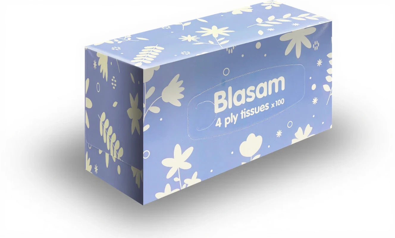Balsem Tissues 4-laags met 100 vellen舒洁纸巾，4层，100张装